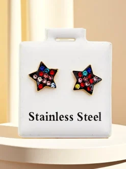 Royalfashion Kolczyki damskie w kształcie gwiazdki