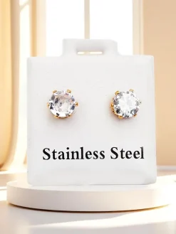 Royalfashion Kolczyki damskie kółeczka z cyrkoniami