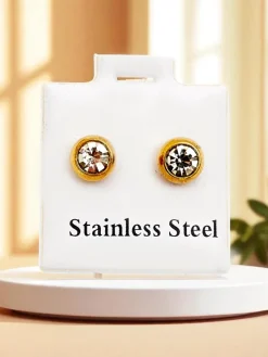 Royalfashion Kolczyki damskie kółeczka z cyrkoniami