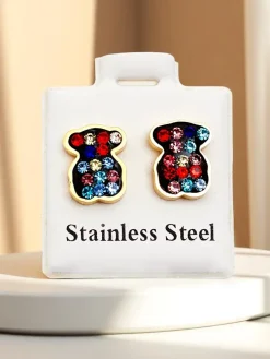 Royalfashion Kolczyki damskie w kształcie misia