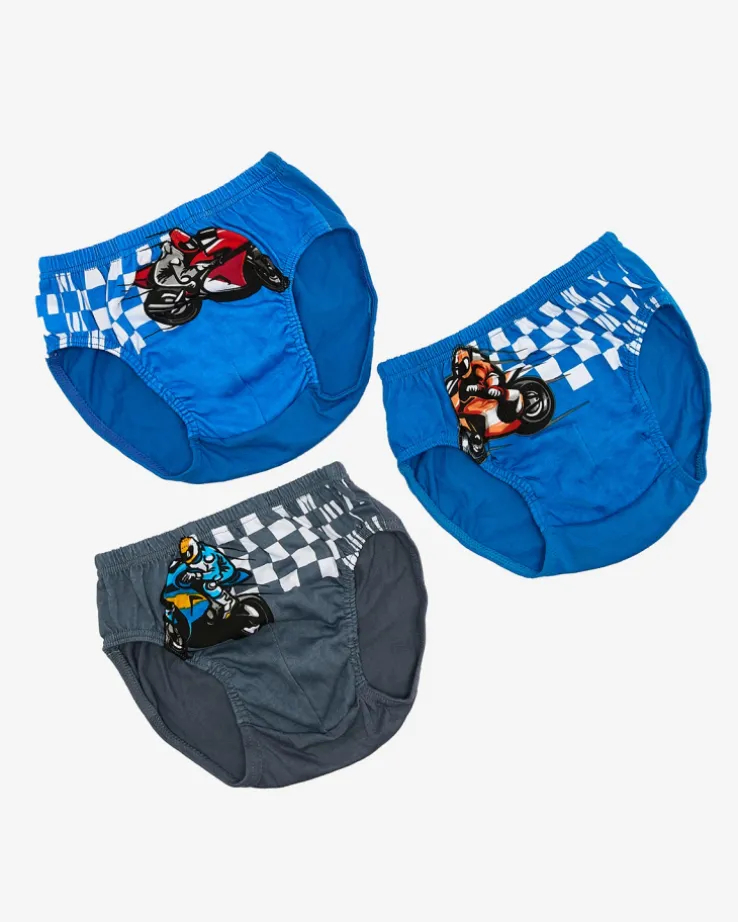 Royalfashion Kolorowe chłopięce majtki 3/pak