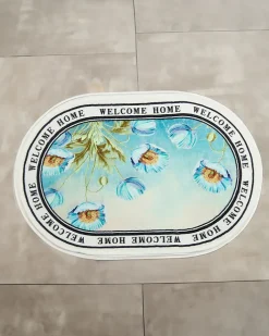 Royalfashion Kolorowy dywanik wycieraczka z kwiatkami 40x60