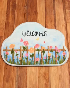 Royalfashion Kolorowy dywanik wycieraczka z kwiatkami 50x80
