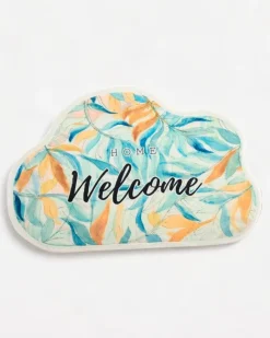 Royalfashion Kolorowy dywanik wycieraczka z listkami 50x80