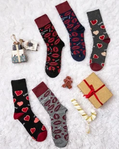 Royalfashion Komplet męskich długich skarpetek LOVE 5/pak