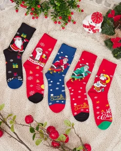 Royalfashion Komplet męskich świątecznych skarpetek 5/pak