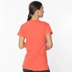 Royalfashion Koralowa damska koszulka z nadrukiem