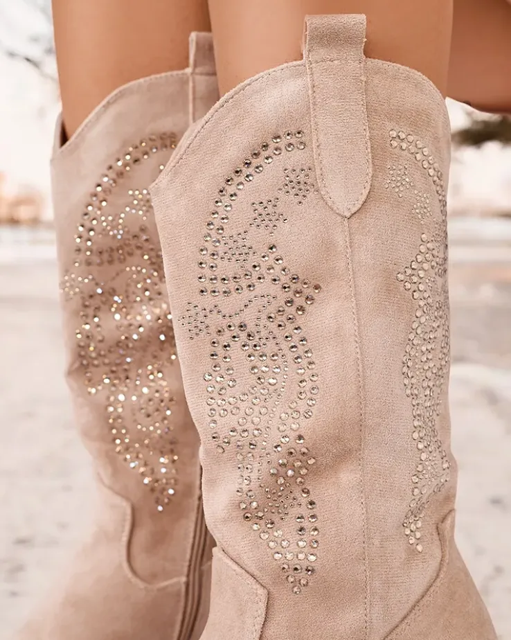 Royalfashion Kowbojki damskie na obcasie Kellib