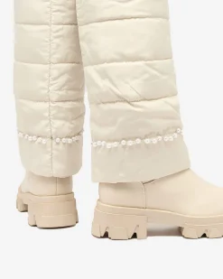 Royalfashion Kozaki damskie w kolorze kremowym Ameroe