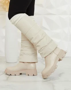 Royalfashion Kozaki damskie w kolorze kremowym Ameroe