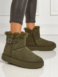 Royalfashion Krótkie buty a'la śniegowce damskie Aurelia Classico