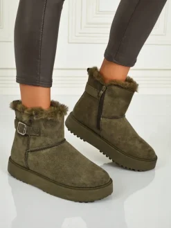 Royalfashion Krótkie buty a'la śniegowce damskie Aurelia Classico