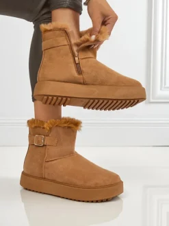 Royalfashion Krótkie buty a'la śniegowce damskie Aurelia Classico