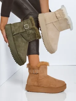 Royalfashion Krótkie buty a'la śniegowce damskie Aurelia Classico