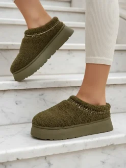 Royalfashion Krótkie buty a'la śniegowce damskie Esel