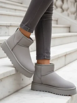 Royalfashion Krótkie buty a'la śniegowce damskie Fofio