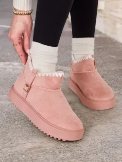 Royalfashion Krótkie buty a'la śniegowce damskie Ewioz