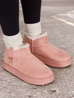 Royalfashion Krótkie buty a'la śniegowce damskie Ewioz