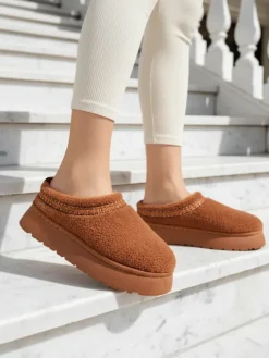 Royalfashion Krótkie buty a'la śniegowce damskie Esel