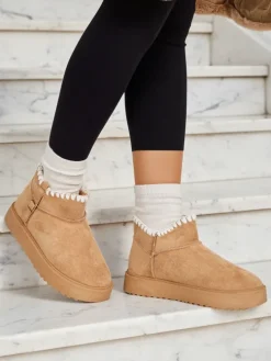 Royalfashion Krótkie buty a'la śniegowce damskie Ewioz