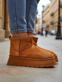 Royalfashion Krótkie buty a'la śniegowce damskie Fortesse