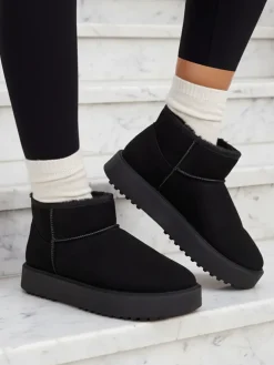 Royalfashion Krótkie buty a'la śniegowce damskie Ewioz