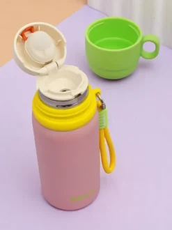 Royalfashion Kubek termiczny termos z kubeczkiem Happy Smile