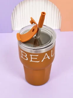 Royalfashion Kubek termiczny ze słomką Beautiful