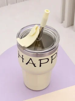 Royalfashion Kubek termiczny ze słomką Beautiful