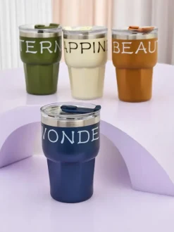 Royalfashion Kubek termiczny ze słomką Beautiful