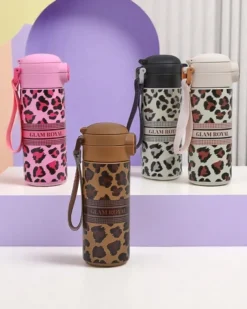 Royalfashion Kubek termiczny z ustnikiem Glam Leo