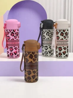 Royalfashion Kubek termiczny z ustnikiem Glam Leo