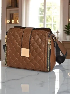 Royalfashion Lakierowana mała damska torebka z eko skóry QuiltMini Bag