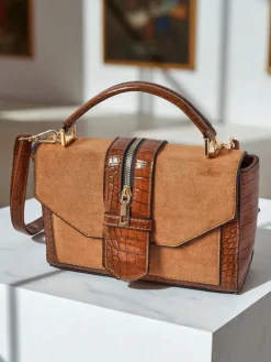 Royalfashion Lakierowana mała damska torebka z eko skóry ShineTrace Tote