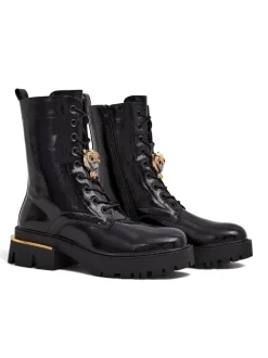 Royalfashion Lakierowane damskie botki typu workery Tesiolle