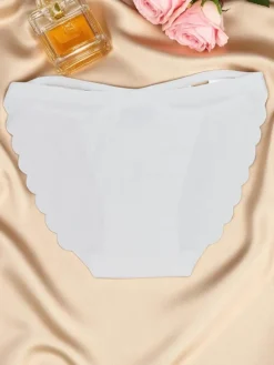 Royalfashion Laserowo cięte Majtki damskie typu figi z ozdobnymi paseczkami Edge Chic