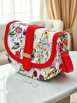 Royalfashion Mała damska torebka z eko skóry w kwiaty Ori Elle