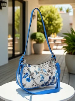 Royalfashion Mała damska torebka z eko skóry w kwiaty Lily Bloom