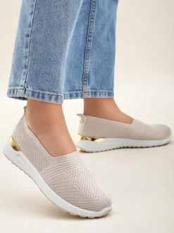 Royalfashion Materiałowe damskie półbuty slip on Perfeti