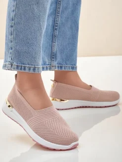 Royalfashion Materiałowe damskie półbuty slip on Perfeti