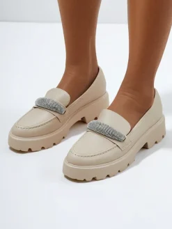 Royalfashion Mokasyny damskie z cyrkoniami Emerne