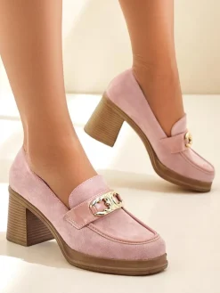 Royalfashion Mokasyny damskie na słupku Qeroy