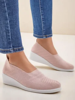 Royalfashion Mokasyny damskie na niskim koturnie Epoles