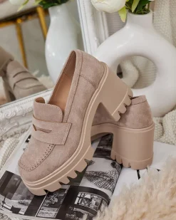 Royalfashion Mokasyny damskie na słupku Narvoti