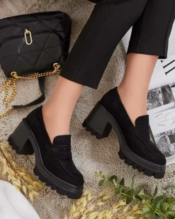 Royalfashion Mokasyny damskie na słupku Narvoti