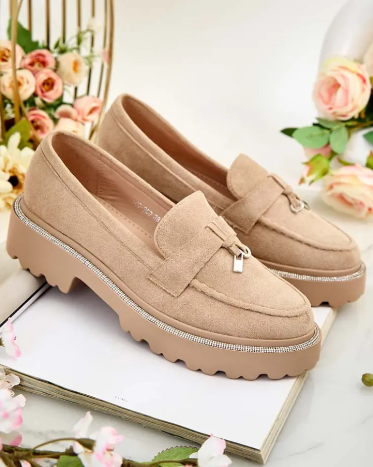 Royalfashion Mokasyny damskie z cyrkoniami Ali