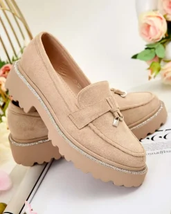 Royalfashion Mokasyny damskie z cyrkoniami Ali