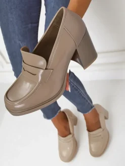 Royalfashion Mokasyny damskie na obcasie Minerva