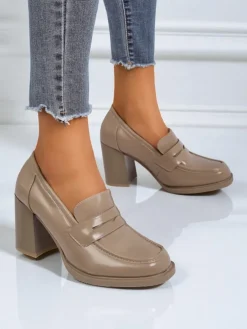 Royalfashion Mokasyny damskie na obcasie Minerva