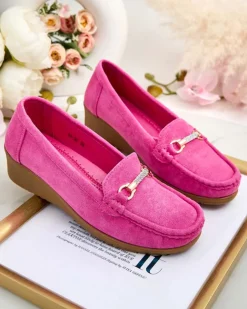 Royalfashion Mokasyny damskie eko zamszowe Ewo